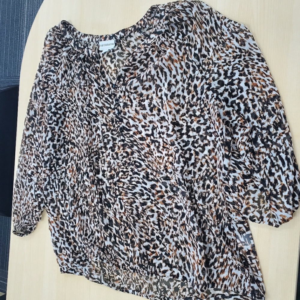 🖤🐆 Cheetah Sheer Blouse🐆🖤